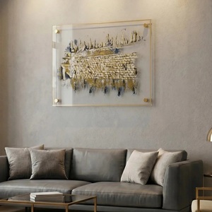 Placa de pared de acrílico personalizada con diseño de la Pared del Este y tornillos de sujeción |   Letrero Decorativo Abstracto de Lucite con Diseño de Jerusalén - Product Image 3
