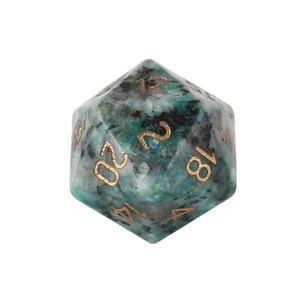 Juego de <span class=keywords><strong>dados</strong></span> de piedras preciosas turquesas africanas de lujo, juego de <span class=keywords><strong>dados</strong></span> de piedra Natural poliédrica para colección - Product Image 3