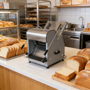 Trancheuse à pain électrique de qualité industrielle, épaisseur de coupe de 12 mm, machine à trancher le pain automatique pour boulangerie commerciale - Product Image 1