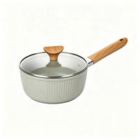 Ensemble de 7 pièces de batterie de cuisine haut de gamme en aluminium forgé, comprenant poêles, casseroles et marmites à soupe, antiadhésives et sans fumée, pour la maison