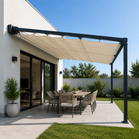 Pergola rétractable en aluminium et PVC de haute qualité, sur mesure, avec télécommande, pour balcon, restaurant, luxe moderne, Sweet Home