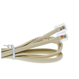 Câble de modem <span class=keywords><strong>Internet</strong></span> haut débit <span class=keywords><strong>RJ11</strong></span> 6p4c, cordon téléphonique, 4 fils, noir, mâle vers mâle, câble téléphonique <span class=keywords><strong>RJ11</strong></span> - Product Image 6