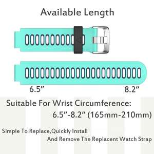 <span class=keywords><strong>Correa</strong></span> de Muñeca de Silicona de Doble Color <span class=keywords><strong>para</strong></span> Reloj Inteligente <span class=keywords><strong>Garmin</strong></span> <span class=keywords><strong>Forerunner</strong></span> 230 235 220 620 630 <span class=keywords><strong>735XT</strong></span> - Product Image 2