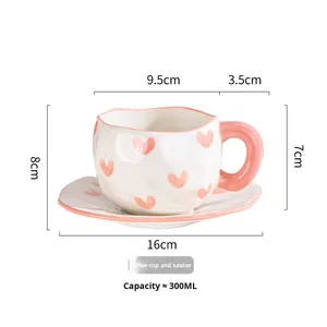 Handmade 300ml đám mây màu xanh thiết kế gốm cốc cà phê văn phòng độc đáo quà tặng cho các đồng nghiệp với biểu tượng tùy chỉnh bán buôn số lượng lớn đặt hàng - Product Image 6