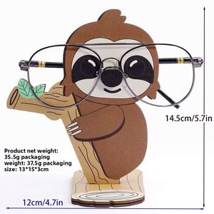 Wholesale Desk Organizer Wooden <b>Glasses</b> Stand Stylish Penguin/Sloth Ornament Ideal Office Gift for Coworkers Birthdays Presents - Product Image 4