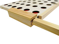 Ensemble de jeu géant de couleur naturelle Jeu de plein air Jouets de sport Jeu 4 dans une rangée