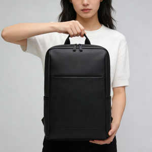 Sac à dos pour <span class=keywords><strong>homme</strong></span> imperméable de 15 pouces, grande capacité, en cuir PU, pour le travail et le bureau, vente chaude, OEM/ODM - Product Image 6