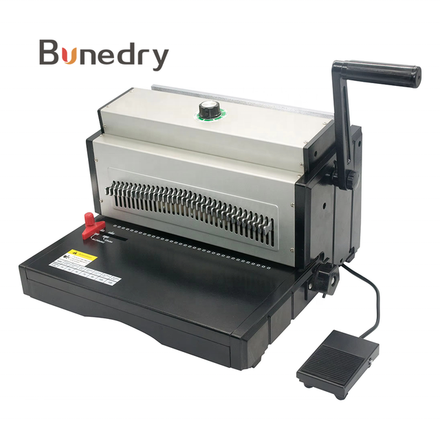 Electric Iron Ring Binding Machine Double Coil Punching Draw Knife 34-Hole Square Desk Calendar Tender Heavy Contract Motor