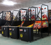 Machine de jeu d'arcade de basket-ball pliable à fort potentiel de profit, jeu de tir de basket-ball, machine d'arcade de basket-ball mobile pour camion mobile