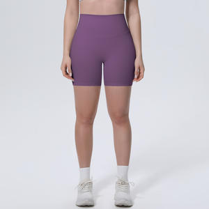 Shorts de sport pour femmes, course à pied, yoga, entraînement, couleur unie, haute qualité, <span class=keywords><strong>prix</strong></span> bas, taille élastique, respirant, séchage rapide, shorts de vélo, personnalisable - Product Image 3