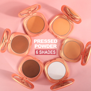 Venta al por mayor de maquillaje de control de aceite, 6 colores, ajuste facial, <span class=keywords><strong>polvo</strong></span> compacto, <span class=keywords><strong>tonos</strong></span> desnudos, Etiqueta Privada, maquillaje en <span class=keywords><strong>polvo</strong></span> de ajuste vegano - Product Image 1