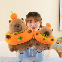 Peluche géante personnalisée Capybara Capibala Persimmon, jouet en peluche doux avec rembourrage en coton PP, fourrure longue, vente en gros