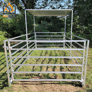 Nave Prefabricada <span class=keywords><strong>de</strong></span> Acero para Ganado/Aves/Ovejas/Cabras/Perros/Conejos, Refugio Exterior para Caballos con Techo, Equipo Equino - Product Image 2
