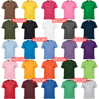 T-shirts vierges 100 % coton de haute qualité, personnalisables par transfert thermique ou sérigraphie avec impression de logo