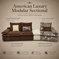 Ensemble de canapés en tissu tendance motif zèbre, fauteuil, ottoman crème, causeuse marron, mobilier de salon, fournisseurs professionnels