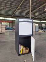 Boîte à colis en métal sur mesure, à poser au sol, grande capacité, pour l'extérieur, boîte de dépôt de colis, armoire de rangement, boîte aux lettres pour la maison