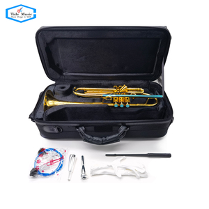 Trompeta Profesional Tide Music Pro, Tipo Placa Pesada, Bañada en Oro, en Si Bemol - Product Image 6