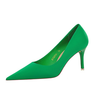 Chaussures de mode à talons aiguilles de 5,5 cm, escarpins en satin ajourés pour femmes, tailles 34-43 - Product Image 1