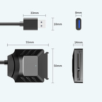 Câble SATA vers USB 3.0, adaptateur de disque dur USB vers SATA III pour SSD et HDD de 2,5 pouces, transfert de données, prise en charge UASP