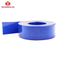 Sangle en polyester enduit de TPU écologique, couleur bleu brillant personnalisée, 1 mm, imperméable, largeur 19,5 mm