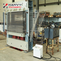 Mesin Pres Panas Hidrolik HANVY 600T 800T untuk Pembuatan Kayu Lapis, Komponen Inti PLC, Motor, Pompa, Bantalan, Mesin, Gearbox