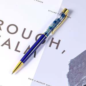 Bolígrafo de cristal lleno de aceite de flores secas creativas personalizadas, bolígrafo de flores secas frescas, logotipo de promoción publicitaria láser - Product Image 5