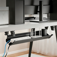 Bureau debout modulaire ergonomique réglable et extensible, construction en acier, montage facile, design contemporain, mémoire de hauteur, pour le bureau