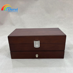 Factory Custom Wooden Watch & Jewelry <b>Storage</b> <b>Box</b> with <b>Drawer</b>, Luxury Multi-functional Watch Organizer <b>Box</b> for Men and Women - Product Image 5