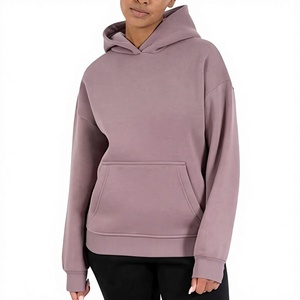 Sweat-shirts à capuche personnalisés 100 % coton pour femmes et hommes, coupe oversize, avec logo frontal, pour l'hiver, style streetwear, impression en relief, vente en gros - Product Image 1