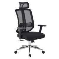 Chaise de bureau pivotante avec système de verrouillage inclinable et accoudoirs réglables pour le bureau et l'étude