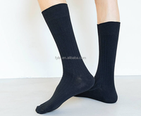 Chaussettes d'affaires de luxe personnalisées pour hommes, en coton de haute qualité, antibactériennes, jetables, avec logo sur le dessous, chaussettes côtelées pour l'automne