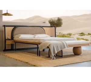 Modern Solid Wood Hand Carved <b>Bed</b> <b>with</b> Elegant Headboard Strong Frame Spacious Design for Contemporary Home Bedroom Interiors - Product Image 6