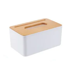 Plastic Tissue Doos Nieuwe Merk Moderne Houten Cover Papier Met Eiken Home Auto Servetten Houder Case Thuis Organisator Decoratie Gereedschappen