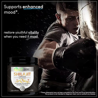 Capsules de Shilajit, Ashwagandha, Maca Noire, Complexe de Fenugrec, Complément Énergétique et de Vitalité pour Hommes, 120 gélules, Fabrication OEM