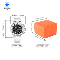 Recién llegado, reloj de acero inoxidable, relojes de cuarzo para hombre, reloj de cuarzo automático de zafiro de 200M para hombre