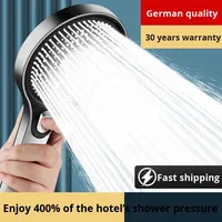 Ensemble de douche à main en gros d'usine conception de pluie surface plaquée pressurisée pour salle de bain appartement de bain pour toilette d'hôtel