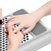 Collecteur de poussière à ongles LCD 80W rechargeable High-Perf Pro avec lampe à ongles LED UV. Filtre réutilisable, 4500 tr/min Fonctionnement silencieux.