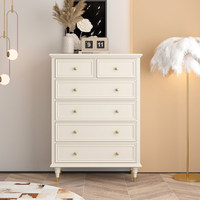 Armoire de rangement de chambre à coucher en bois massif de bouleau, design moderne, 6 tiroirs, durable, multi-usages, style luxe léger