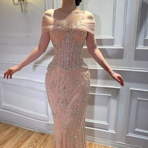 Robe de soirée sirène Serene <span class=keywords><strong>Hill</strong></span> LA73336 ornée de perles avec taille basque et peplum, ensemble deux pièces 2026, robes de soirée avec foulard assorti - Product Image 3