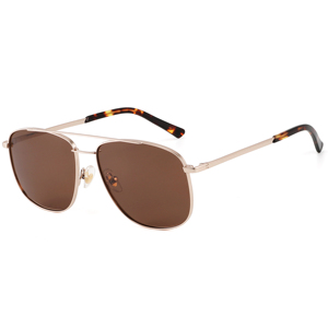 Gafas de Sol de Piloto Rectangulares Unisex, Montura Metálica, Lentes Gris Oscuro, 100% Protección UV para Actividades al Aire Libre, Adultos - Product Image 4