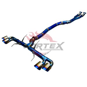 ท่อไอเสียไทเทเนียม Vortex 102 มม. สำหรับ Nissan GTR R35 แบบท่อตรง Catback สีฟ้าไหม้ รุ่น Track Edition - Product Image 5