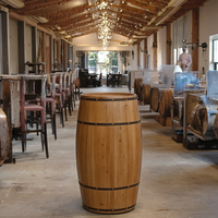 Ornement en bois de chêne en forme de tonneau de vin rouge, 120 cm, moderne, fait main, durable, portable, pour comptoir de bar, vitrine de magasin, fête