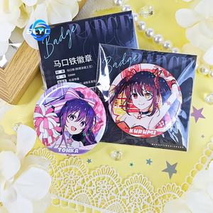 Date A Live <span class=keywords><strong>Anime</strong></span> Kurumi Tokisaki Yatogami Tohka Yoshino Laser Badge Pin <span class=keywords><strong>Anime</strong></span> Fan Merch - Product Image 4