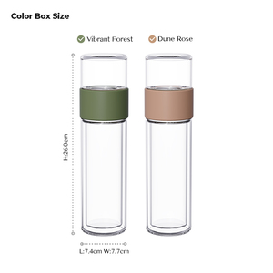 Thiết kế mới hợp thời trang vòng máy rửa chén an toàn du lịch ngoài trời không nhựa cao Borosilicate kính chai nước trà với Infuser - Product Image 4