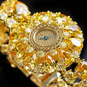 Relojes de cuarzo de alta calidad para mujer, correa de reloj de joyería, reloj de cuarzo de diamante Nano espinela con incrustaciones de plata - Product Image 2