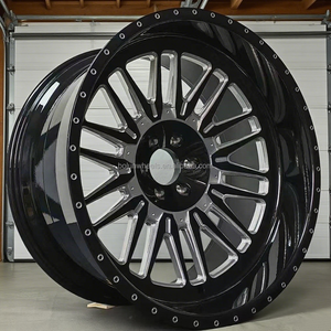 Jantes de <span class=keywords><strong>camion</strong></span> forgées en aluminium 6061 T6, flottantes personnalisées, noires, fraisées, <span class=keywords><strong>24</strong></span>*12 PCD 6*135 ET-44 CB 87.1 pour FORD F150 F250 <span class=keywords><strong>2022</strong></span> - Product Image 1