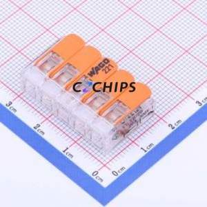 221-415 Spring Terminal Block Connector ( Construction: 1x5P )( Mounting Type: Free Hanging )( Total PIN Count: 5P ) - Product Image 1