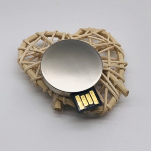Năng Lực Thực Sự Bạc Kim Loại Pendrive Thống <span class=keywords><strong>Round</strong></span> Shape 4 GB Kim Loại Ổ Đĩa Flash <span class=keywords><strong>USB</strong></span> - Product Image 3