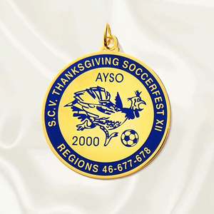 Colgante de metal chapado en oro personalizado con esmalte, colgantes de letras grabadas, dijes de joyería de moda - Product Image 2