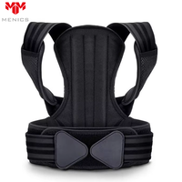 Stabilisateur dorsal en polyester Menics OEM/ODM avec fermeture à double boucle auto-agrippante, correcteur de posture réglable pour hommes et femmes